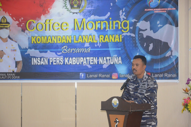 Pasca Peringatan HUT TNI AL ke 76, Danlanal Ranai Gelar Coffee Morning dengan Para Jurnalis Pasca Peringatan HUT TNI AL ke 76, Danlanal Ranai Gelar Coffee Morning dengan Para Jurnalis