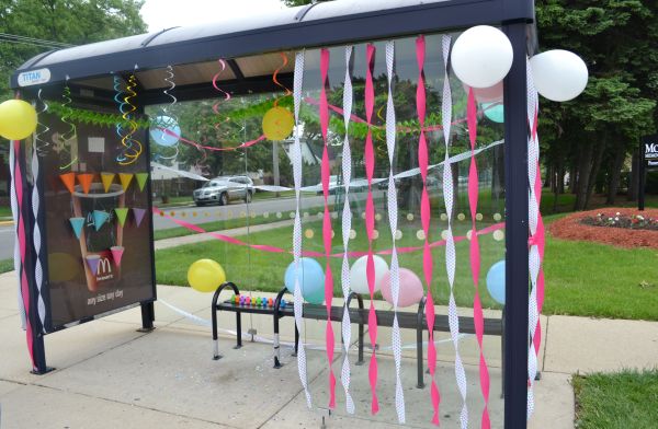 Decorating A Bus Stop Shelter