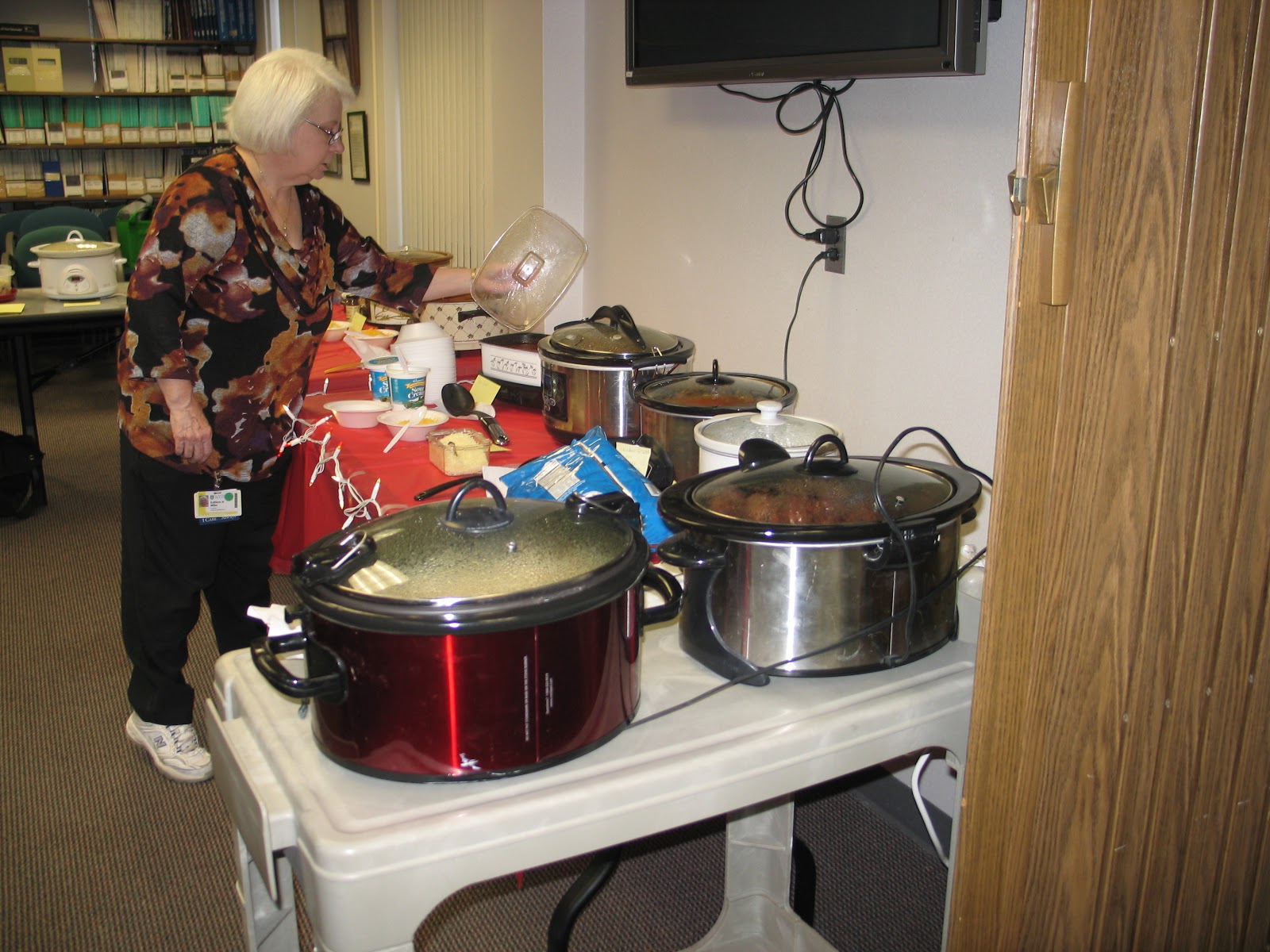 Sherry's Place Crock pot lunch at work on a snowy day