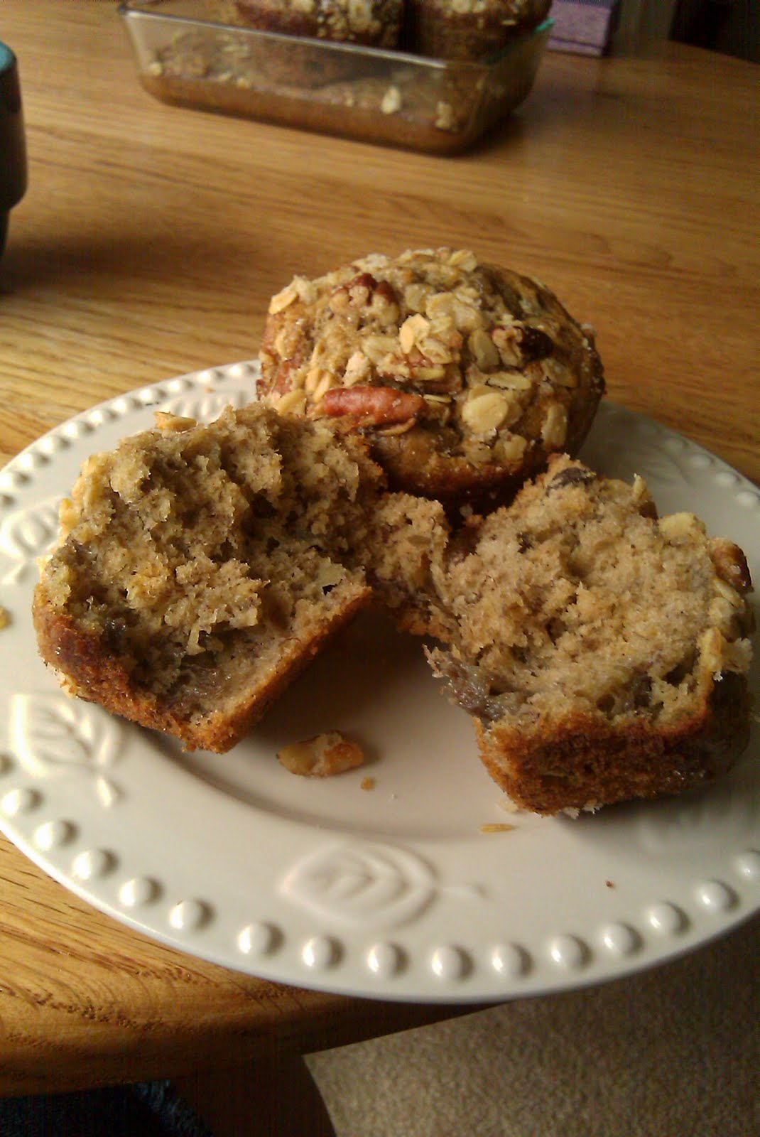 Recipe Hijacker Scotch, Raisin, & Banana Muffins with OatmealPecan