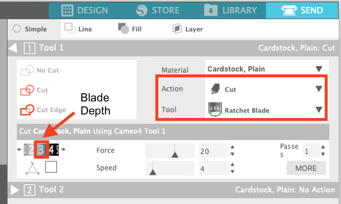 Silhouette CAMEO 4 Blade How to Use the Ratchet Blade Instead of