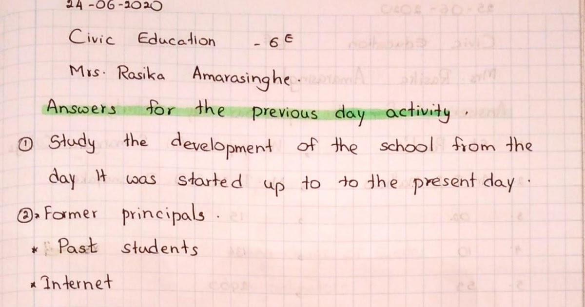 Civic Education -Grade 6