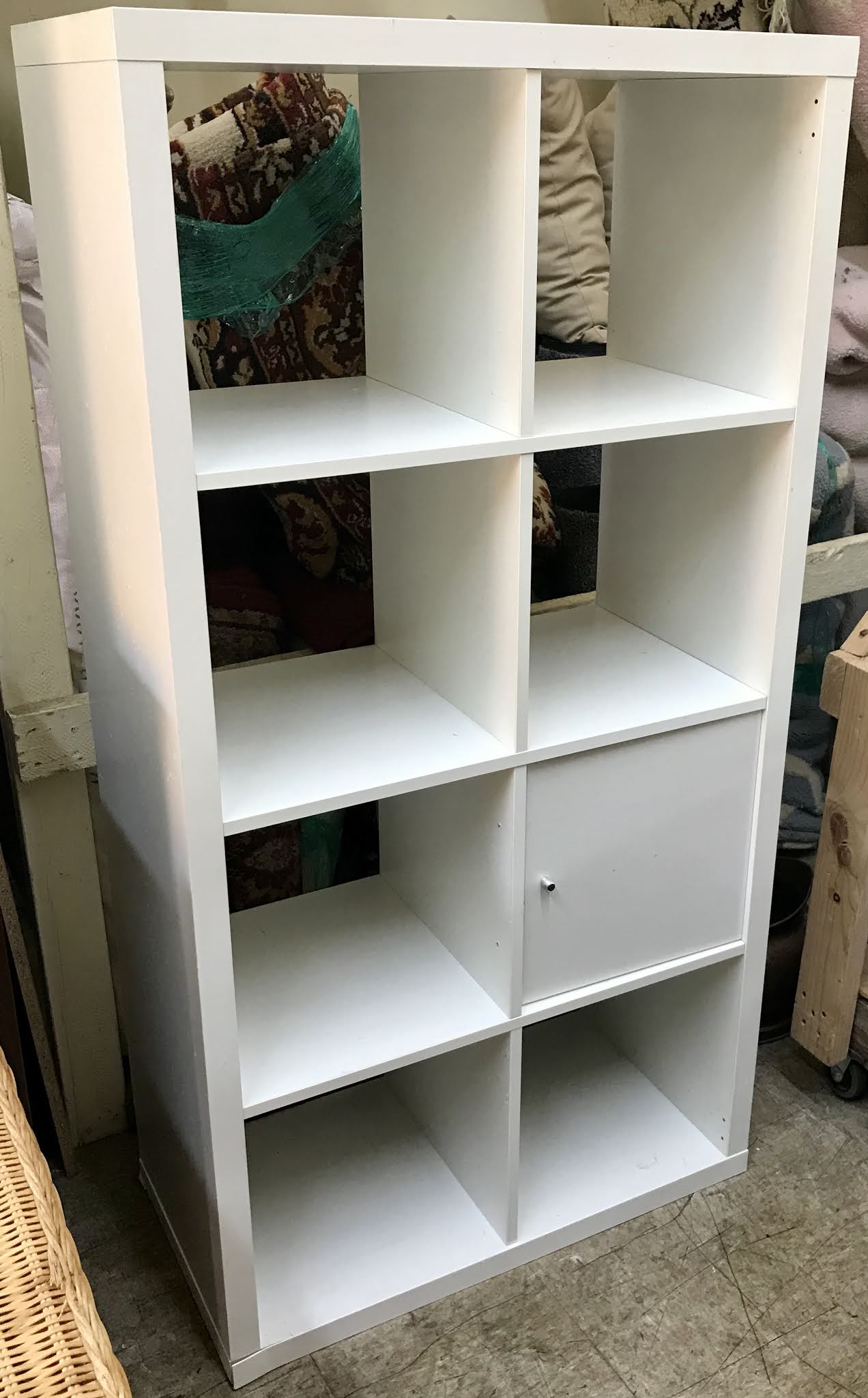 Uhuru Furniture & Collectibles White 4x2 Cubby Bookcase 55 SOLD