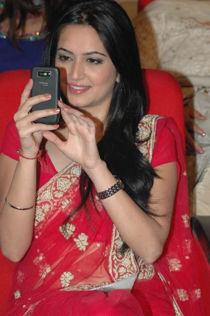 Actress Kriti Kharbanda Latest Pics In Red Saree 11