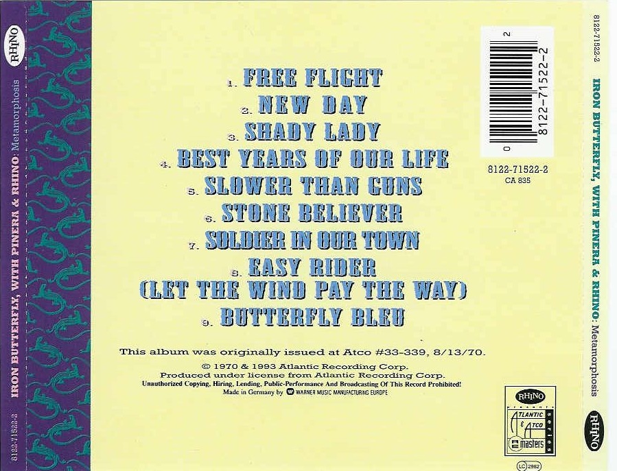Classic Rock Covers Database Iron Butterfly Metamorphosis (1970)