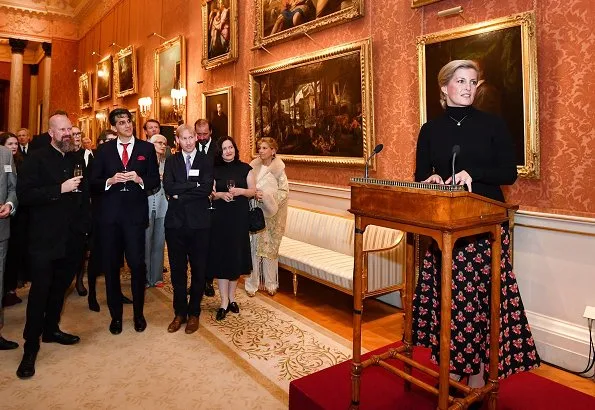 The Countess of Wessex, Patron of  London College of Fashion, hosted an evening reception at Buckingham Palace