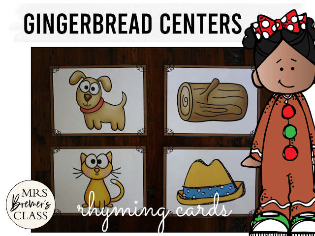 Gingerbread Centers with Math and Literacy Activities for Kindergarten at Christmas