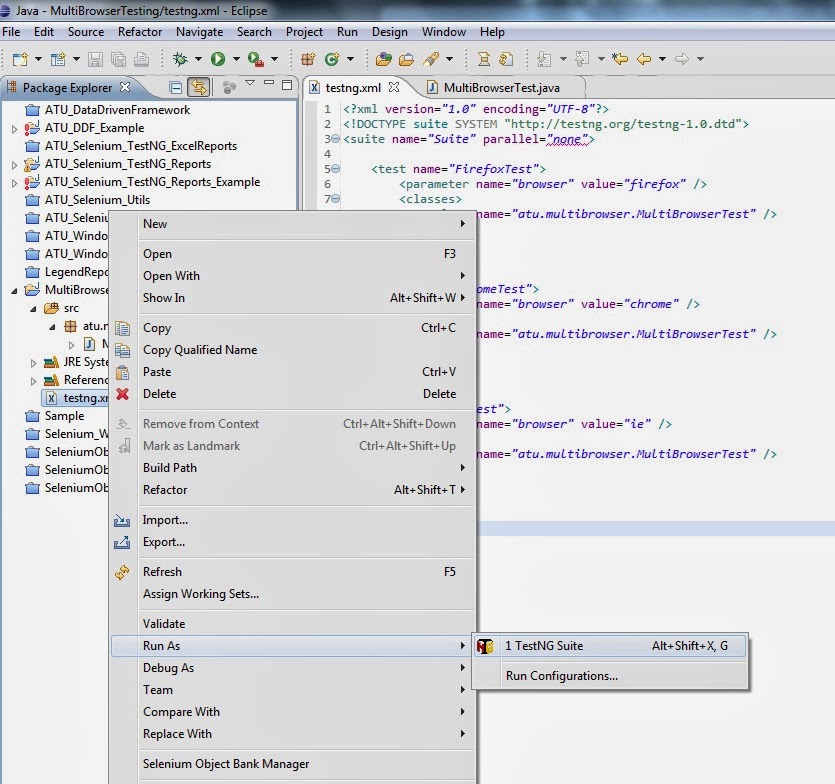 Automation Testing Utilities Multi Browser Testing using Selenium TestNG