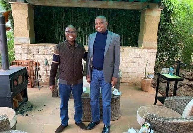 Gatundu South MP Moses Kuria and Jimmy Wanjigi photo