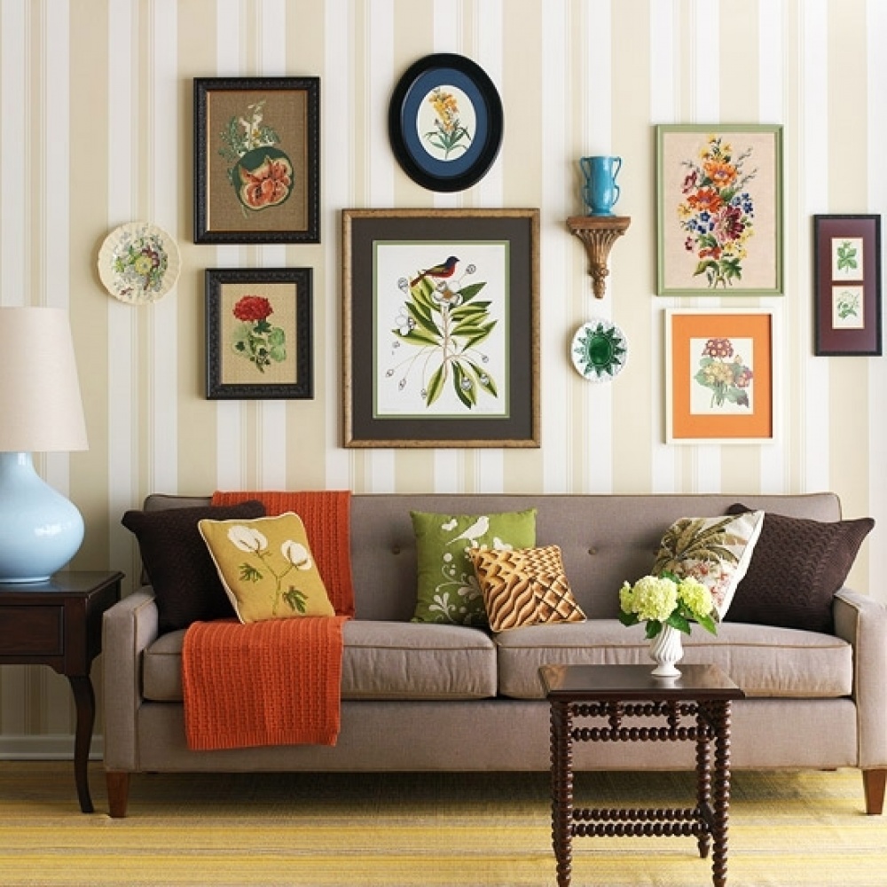 Decora : Ideias para decoração de parede atrás do sofá