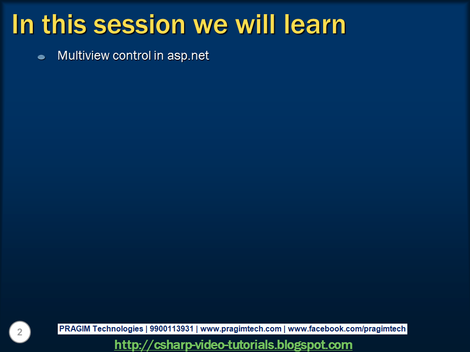 Sql server, and c video tutorial Part 35 MultiView Control in
