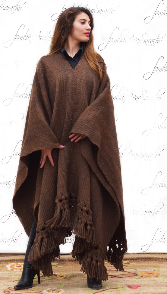 Poncho de llama Nº L114 Grueso "Familia Avar Saracho" CONSULTE STOCK