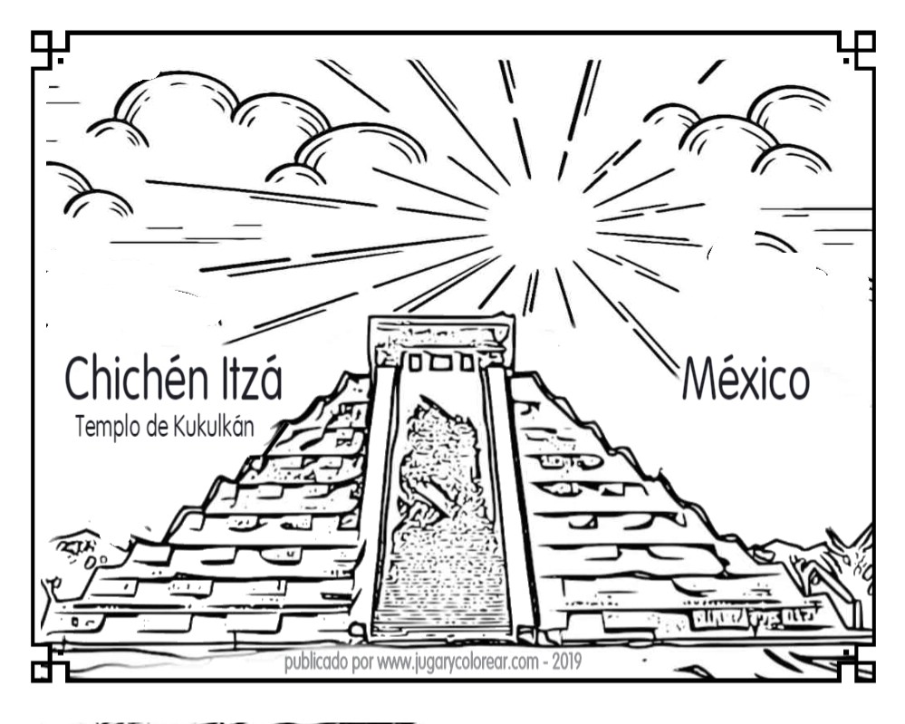 Monumentos de México colorear - Jugar y Colorear