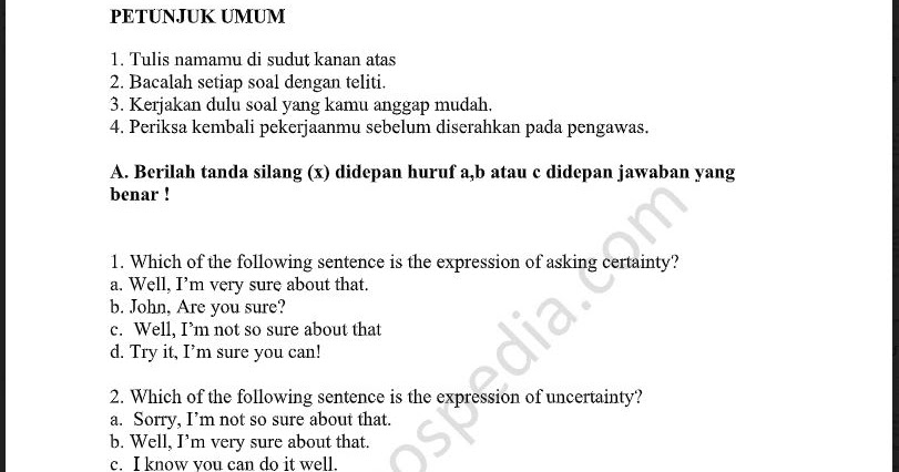 Soal Pts Bahasa Inggris Kelas 9 Sem Ganjil Kurikulum 2013 Soal Pelajaran
