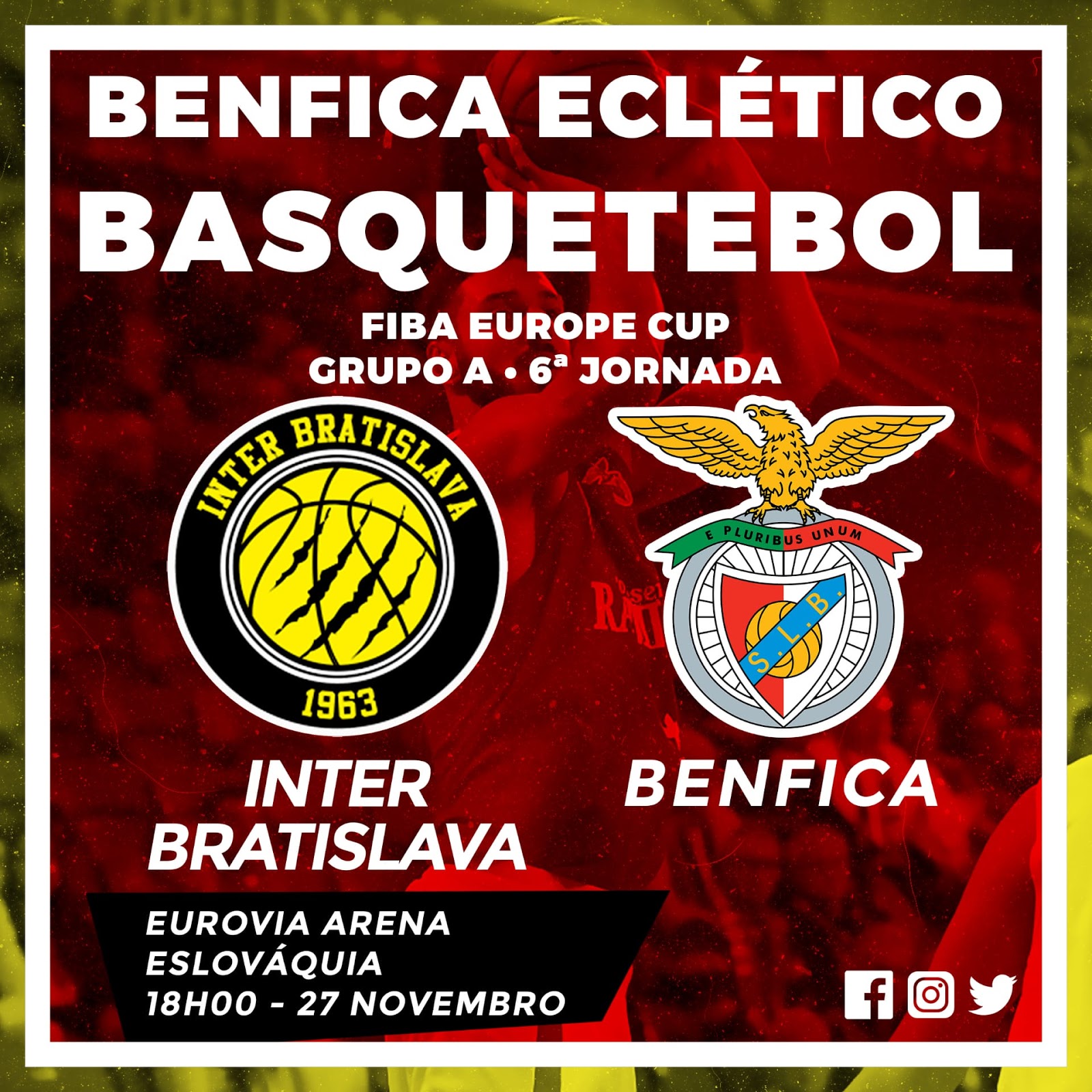 Direto Benfica ZZ Leiden FIBA Europe Cup Basquetebol - SL Benfica