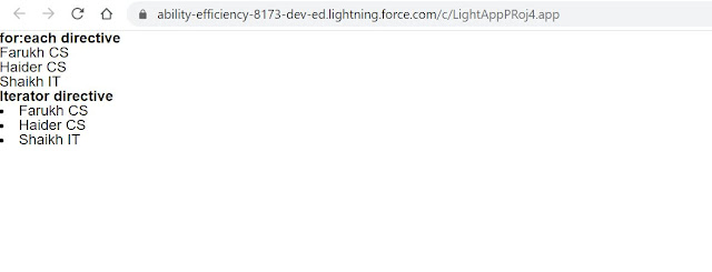 for:each directive and iterator directive in lightning web component