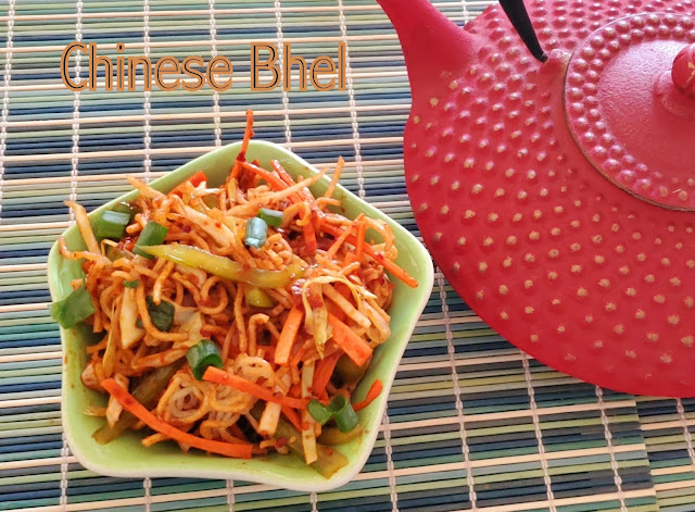 images of Chinese Bhel Recipe / Crispy Noodle Salad - Indo chinese Recipe