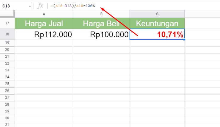 Cara Menghitung Persen Di Google Sheet Cara Menghitung Persen Di Google Sheet