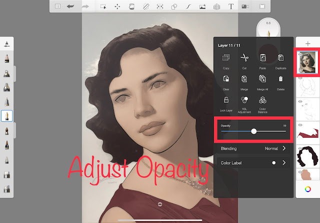 How to adjust Opacity in Autodesk SketchBook