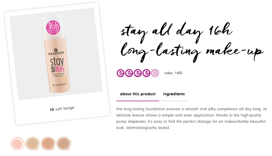 Essense Stay All Day 16h Long Lasting Makeup Zaza Iman