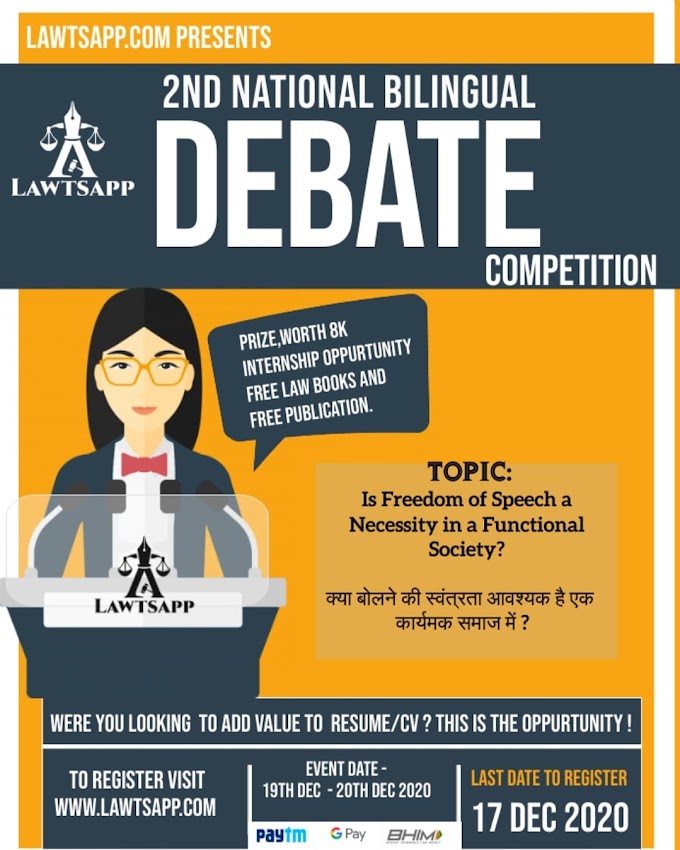  2nd NATIONAL BILINGUAL DEBATE COMPETITION BY LAWTSAPP: REGISTER NOW!