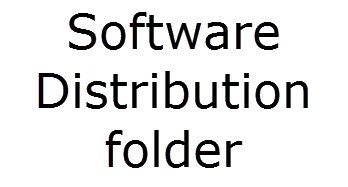 finestre delle cartelle di distribuzione del software