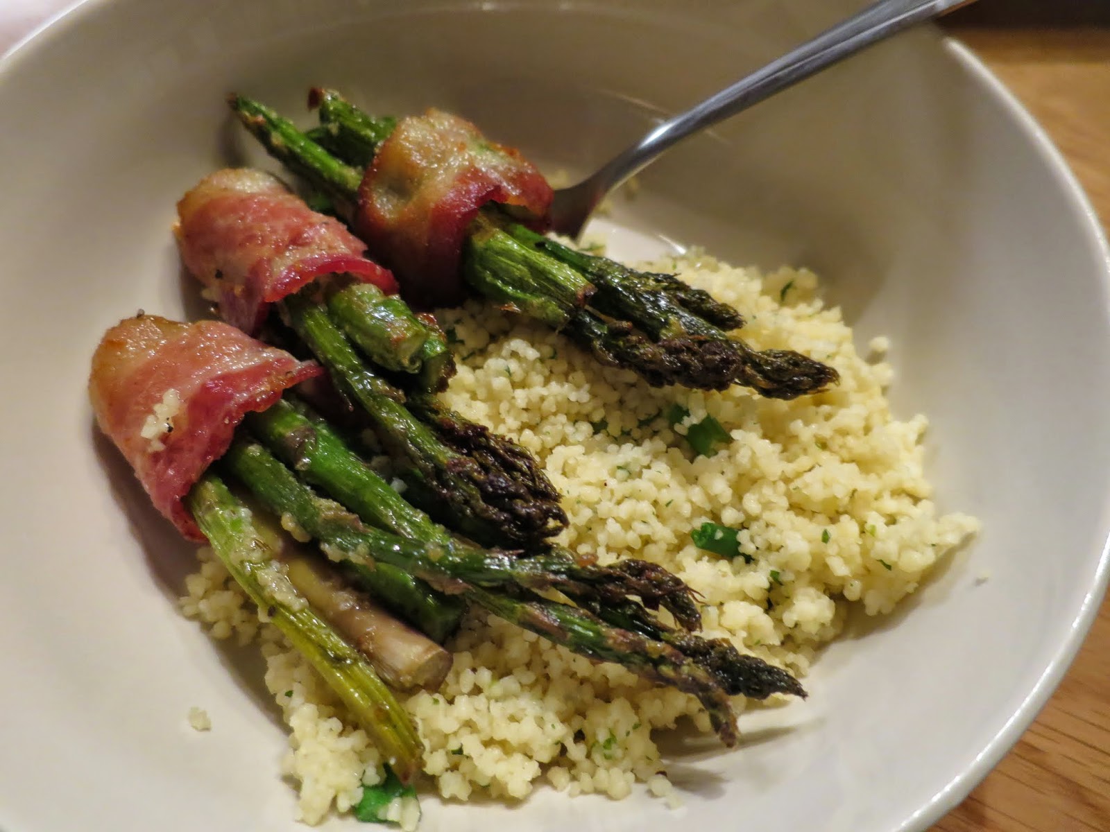 Gnawing Dentata Bytes 02 01 Bacon Wrapped Asparagus Cous Cous