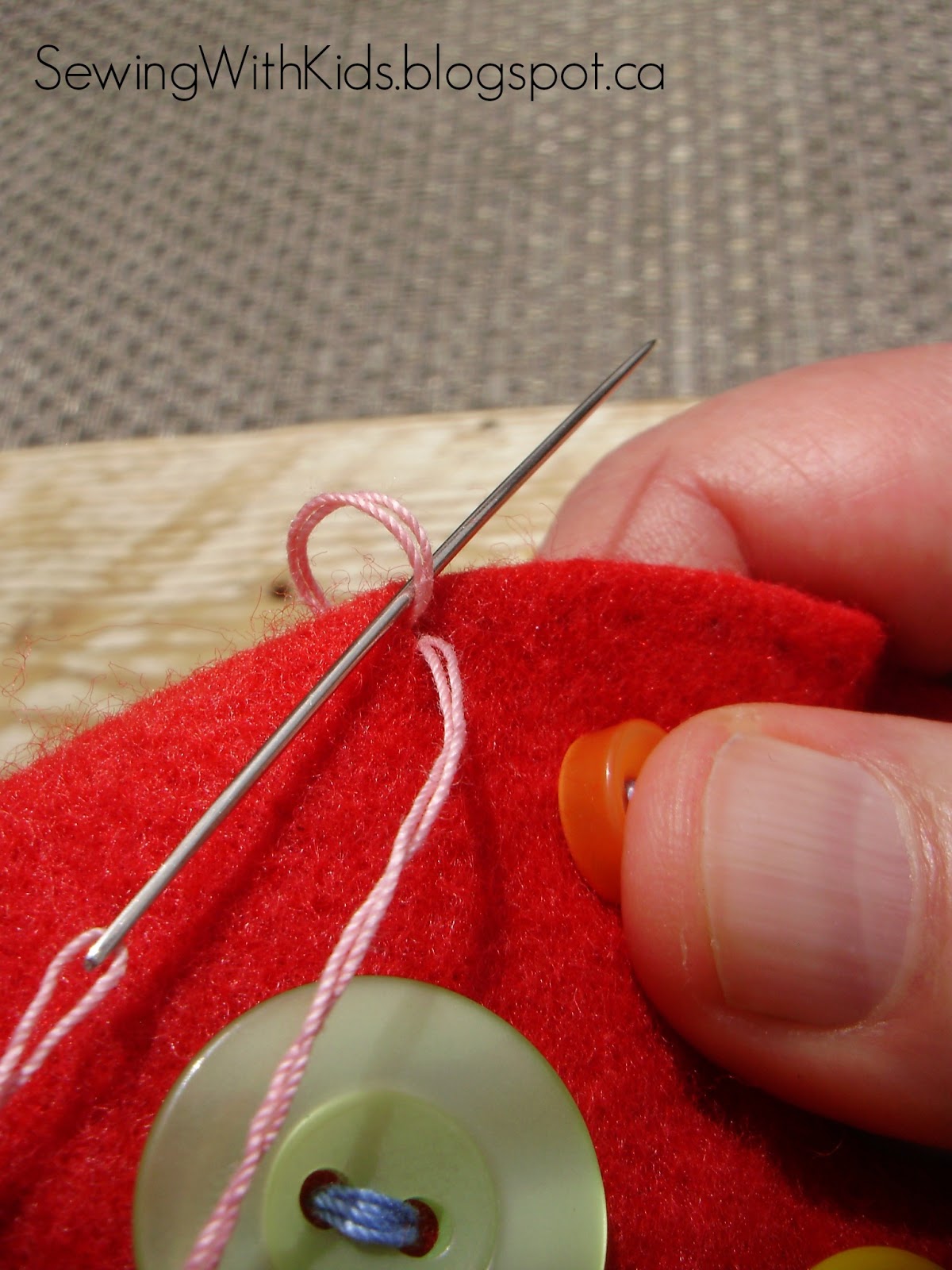 Sewing with Kids How to Sew a Blanket Stitch