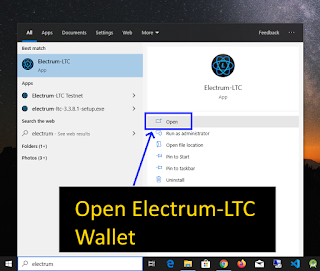 To get LTC Address open Electrum-LTC wallet