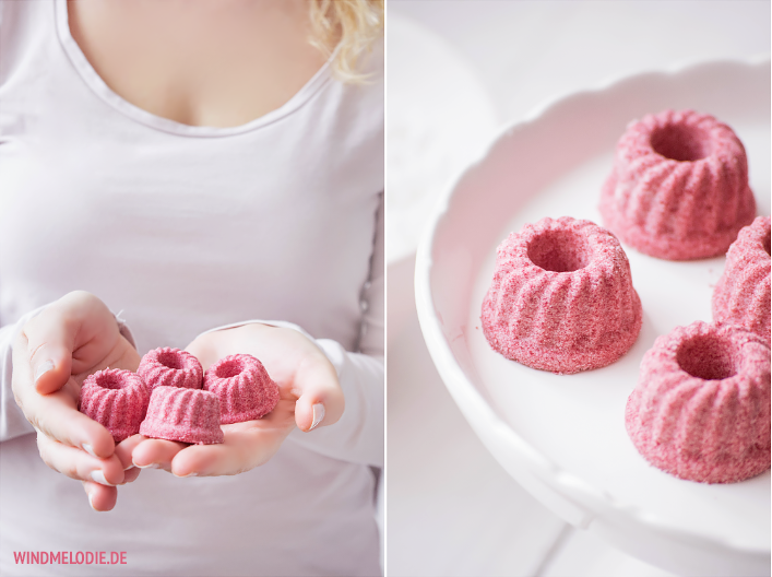 Mini-Gugl Badebomben selber machen Lebensmittelfarbe Mini-Gugl Badebomben selber machen Lebensmittelfarbe
