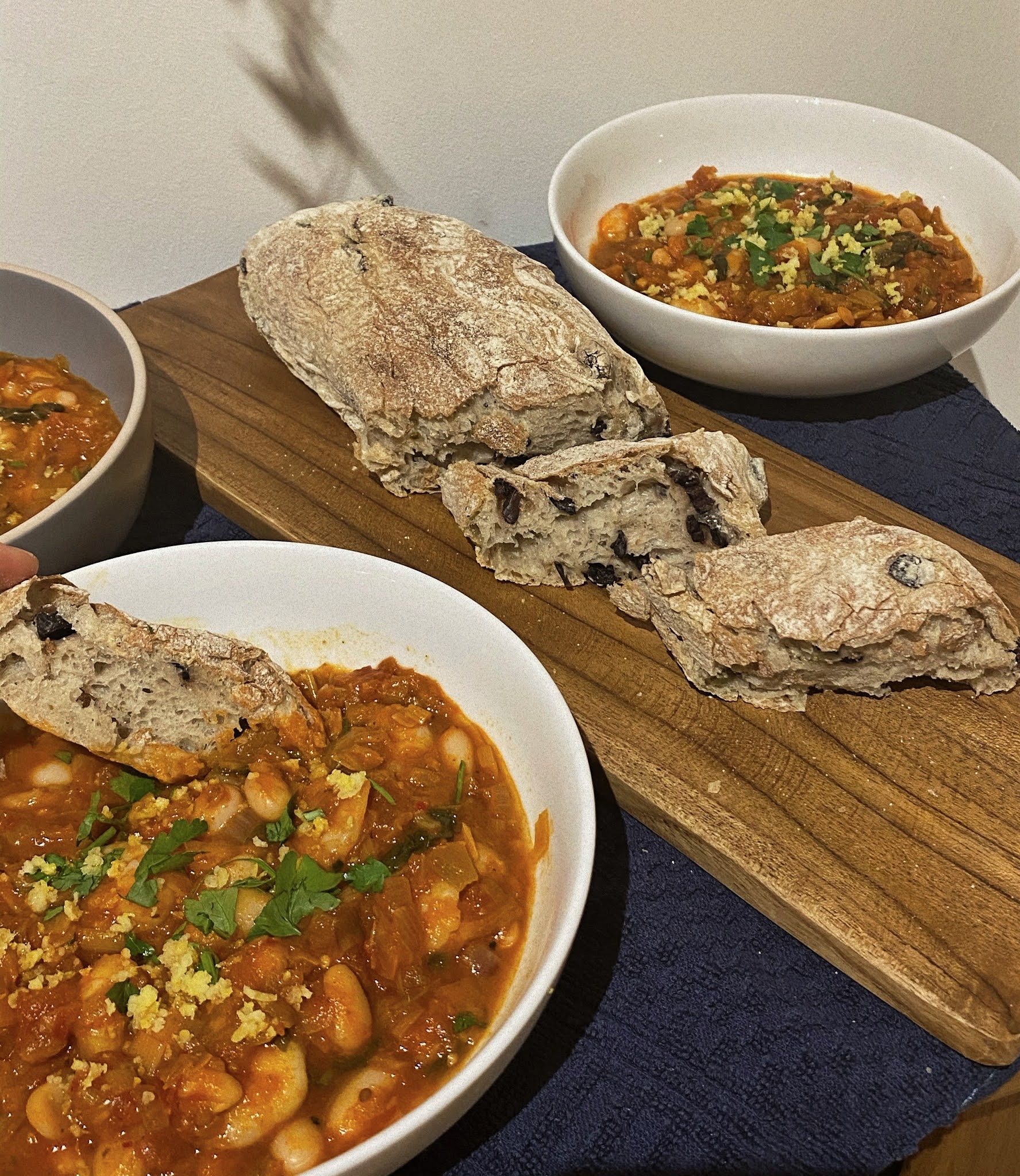 One Pan King Prawn, White Bean + Harissa Stew LibertyEve