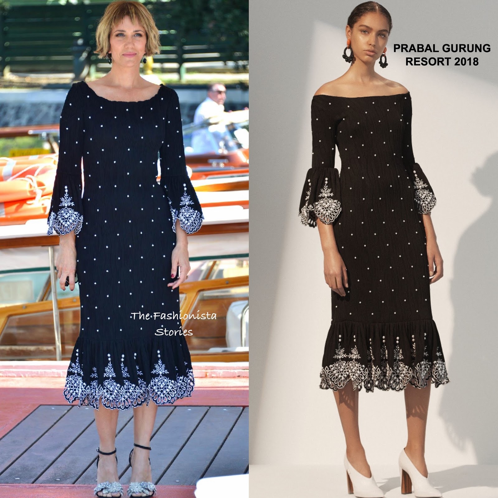 Kristen Wiig in Prabal Gurung at the 'Downsizing' 74th Venice Film
