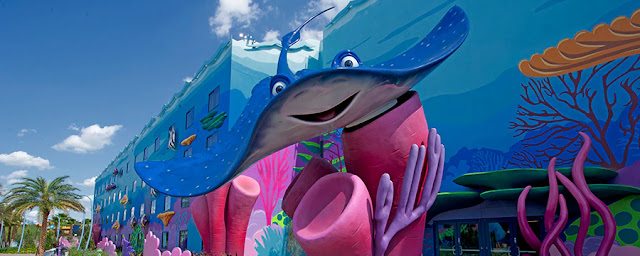 Stay at a Disney's Art of Animation Resort in Orlando that invites you to explore the storybook landscapes seen in such classics as Finding Nemo, Cars, The Lion King and The Little Mermaid. From delightfully themed family suites to wondrously detailed courtyards, Disney’s Art of Animation “draws” you and your family in to become a part of some of your animated favorites.