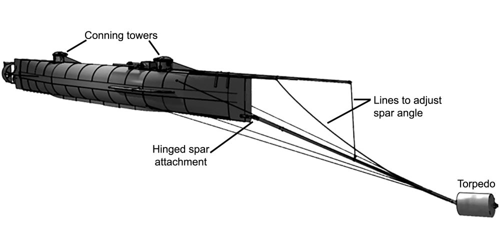 Drawing of the Hunley