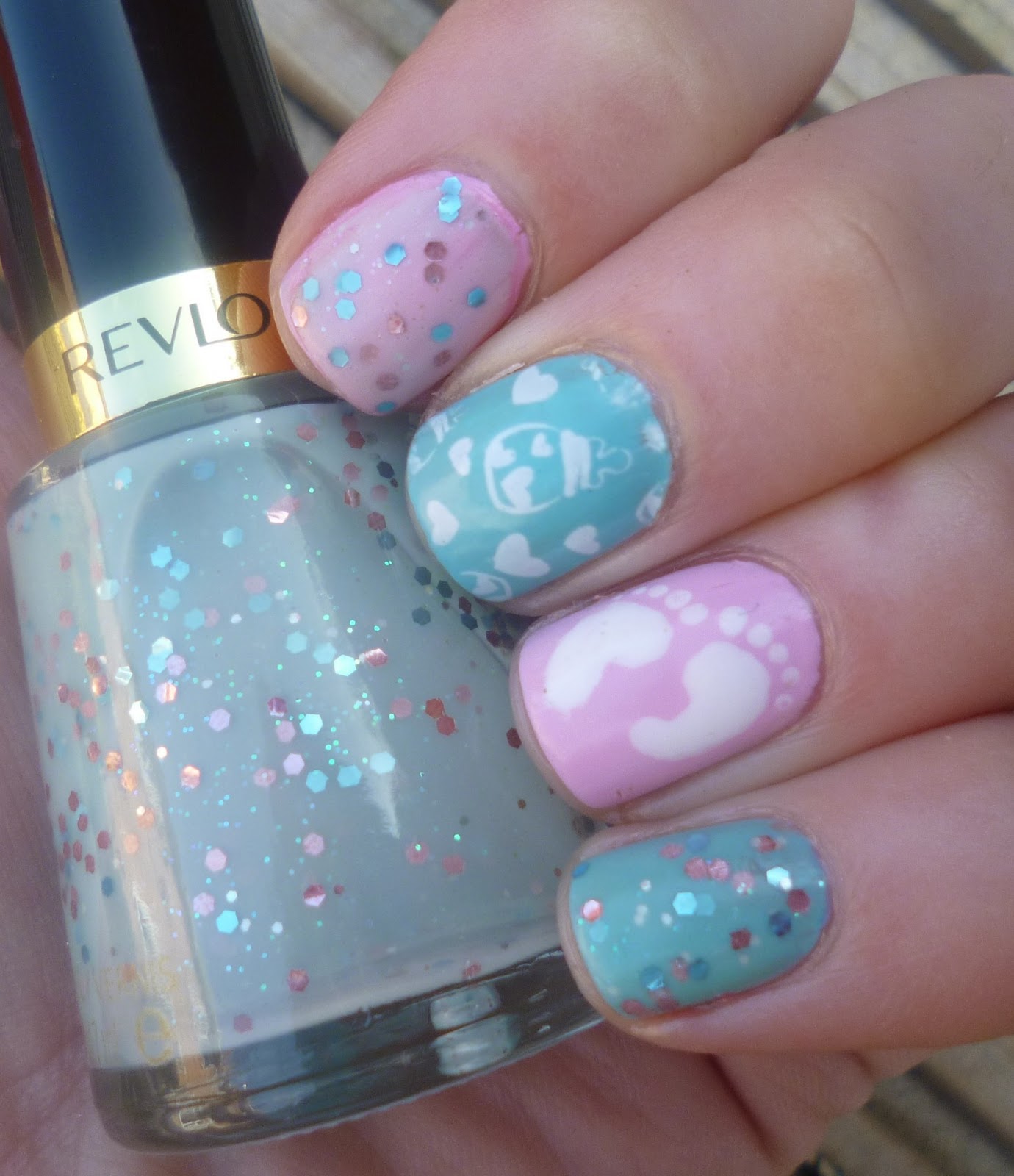 Lou is Perfectly Polished Baby Shower Nails