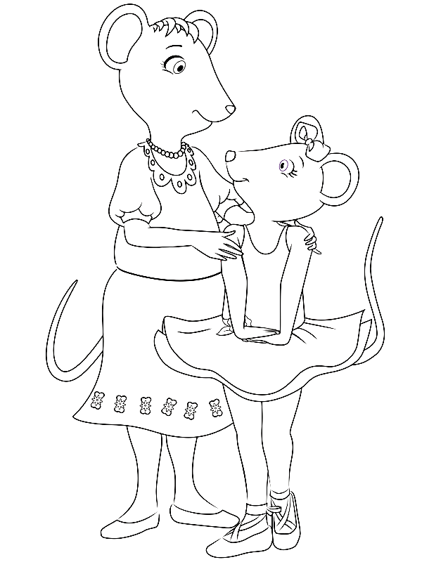 Angelina Ballerina Coloring Pages