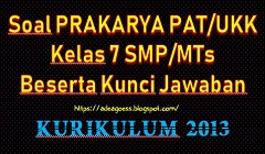 Soal Pat Ukk Prakarya Kelas 7 Smp Mts K 13 Beserta Kunci Jawaban Sobang 2