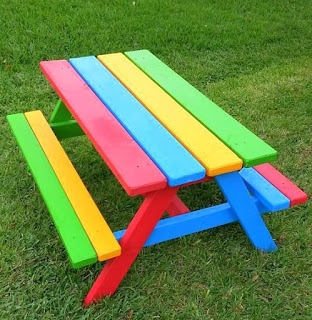 A Colorful Array of Painted Rainbow UPCYCLED Furniture & Decor Ideas