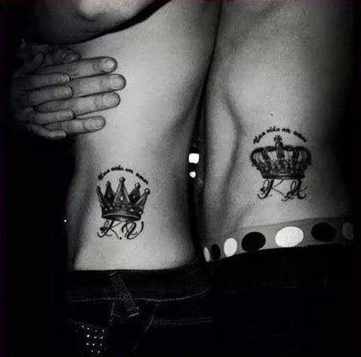 rei e rainha xadrez tatuagem
