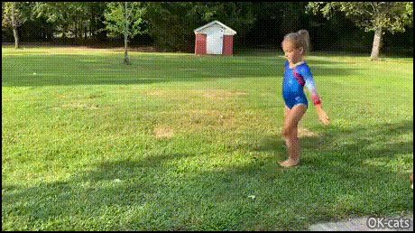 Art GIF with caption • OWNED! HaHa, Ninja kitten ruins little gymnast training! Art GIF with caption • OWNED! HaHa, Ninja kitten ruins little gymnast training!