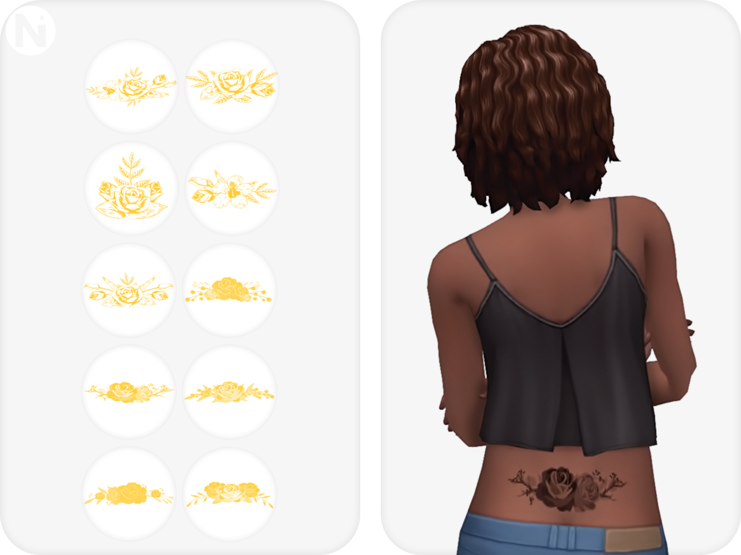 Mercis Tattoo N09  Sims 4 tattoos Sims 4 Tattoos for women