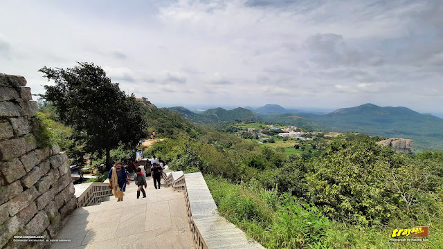 Spectacular view of Devarayanadurga foothill which houses Shri Bhoga Lakshmi Narasimha Swamy Temple