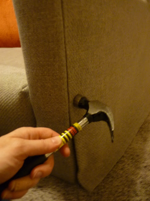 What instructional videos offer a step-by-step guide to reupholster a sofa?