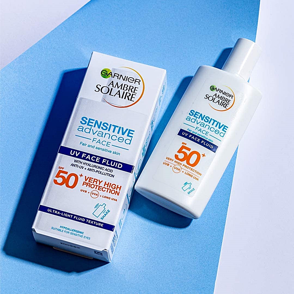 Garnier Ambre Solaire UltraLight Sensitive Face Fluid Spf50+