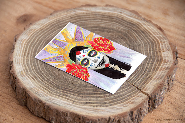 Ilustración de Catrina para el Reto Facilísimo de Halloween por Sara Torregrosa www.saratorregrosa.com