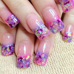nail acrylic designs nails fake colorful tips