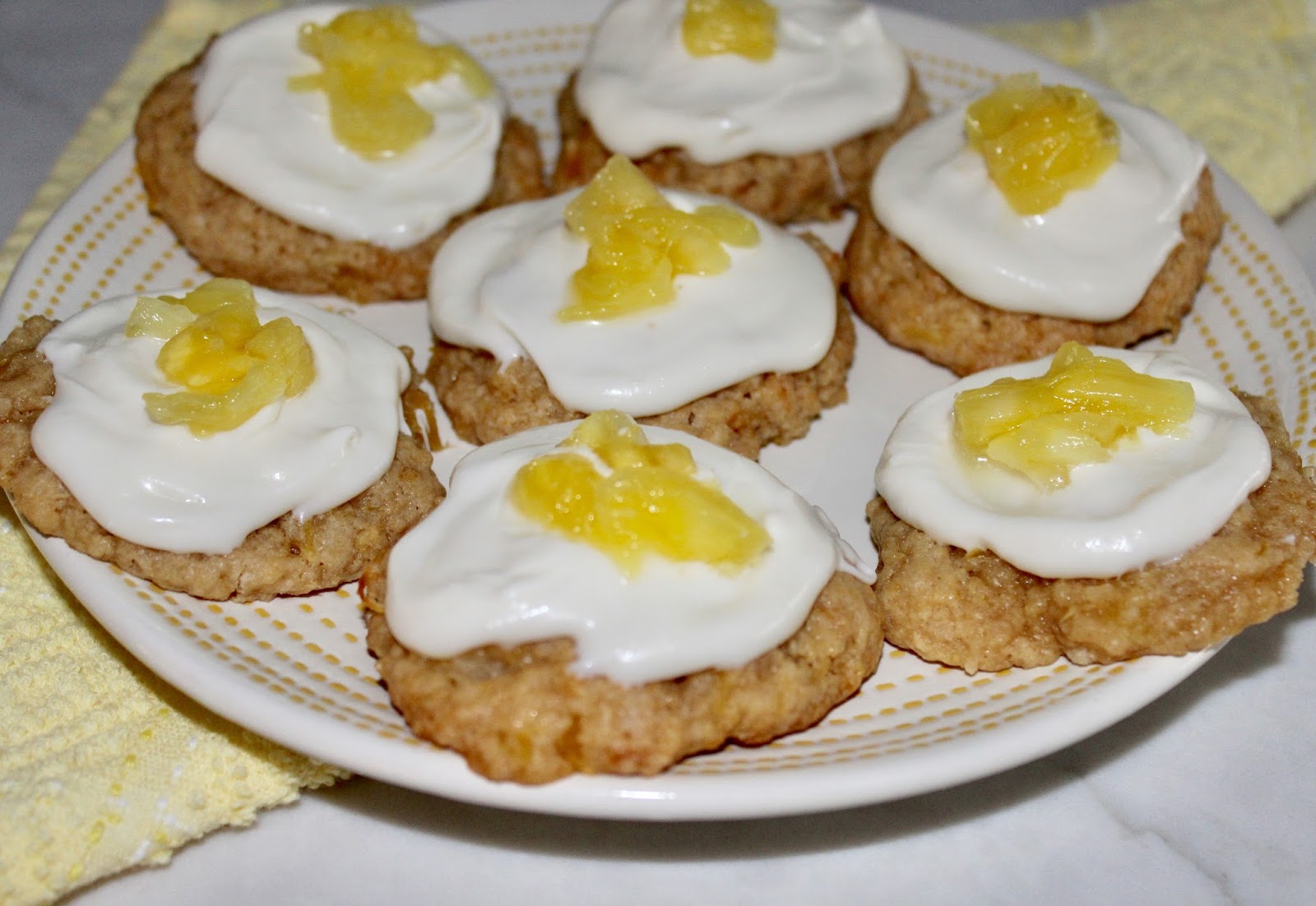 Living on Cloud Nine PINEAPPLE COOKIES WITH CREAM CHEESE FROSTING