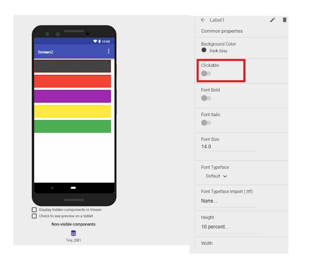 How to change the background color of screen Using TinyDB Kodular