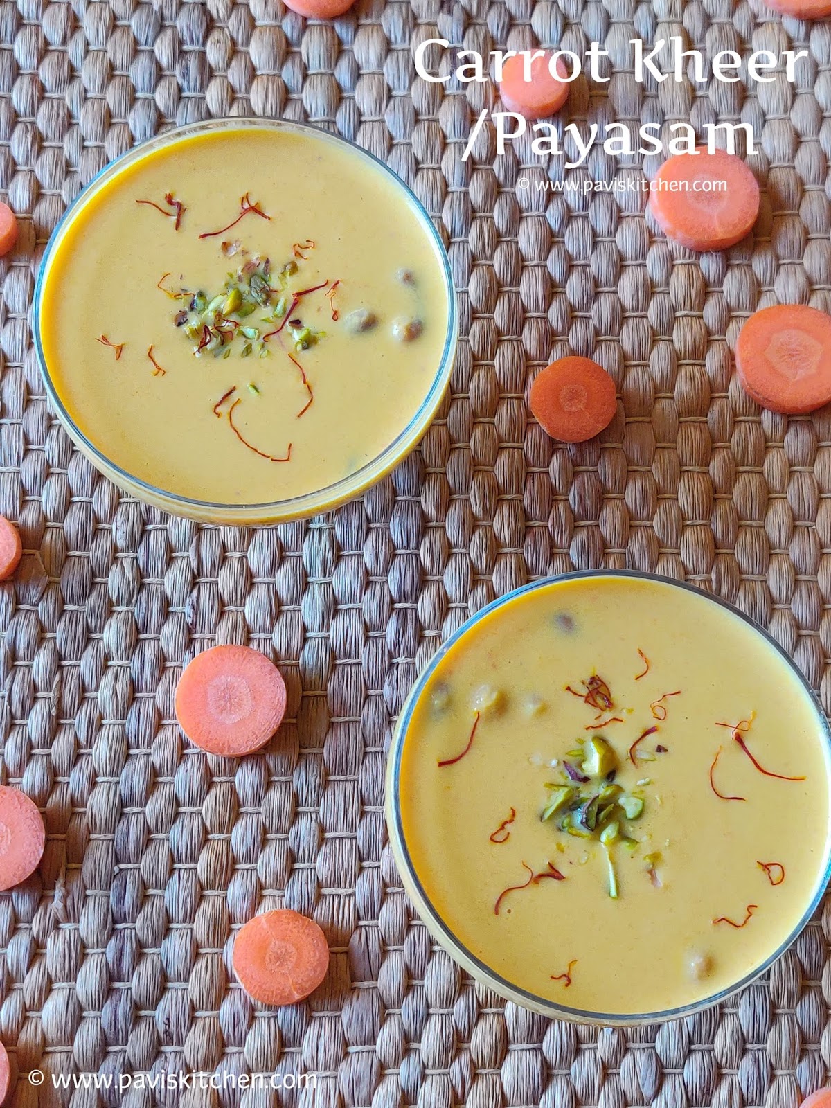Carrot kheer recipe Carrot payasam recipe Gajar ka kheer Indian