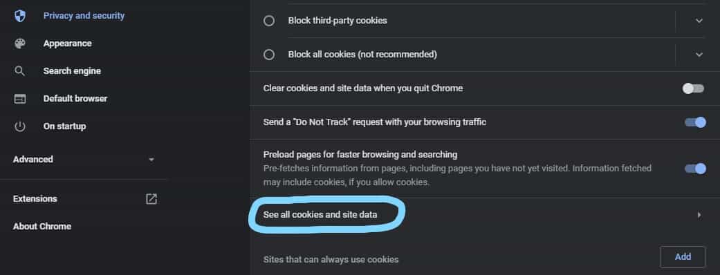 How to Clear All Cookies or Individual Cookies for One Site Only